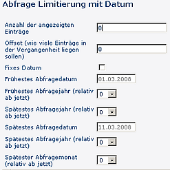 abfragelimitierung mit datum abfragelimitierung mit datum
